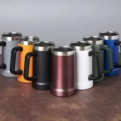 Caneca Metal Térmica com Pegador Plástico Personalizada 