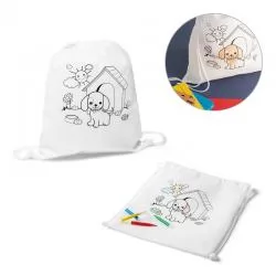 Mochila Saco Infantil para Colorir Personalizada 