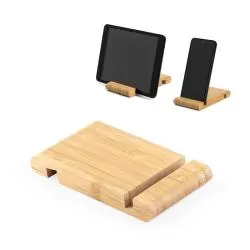 Suporte para Celular Bambu com Duas Canaletas